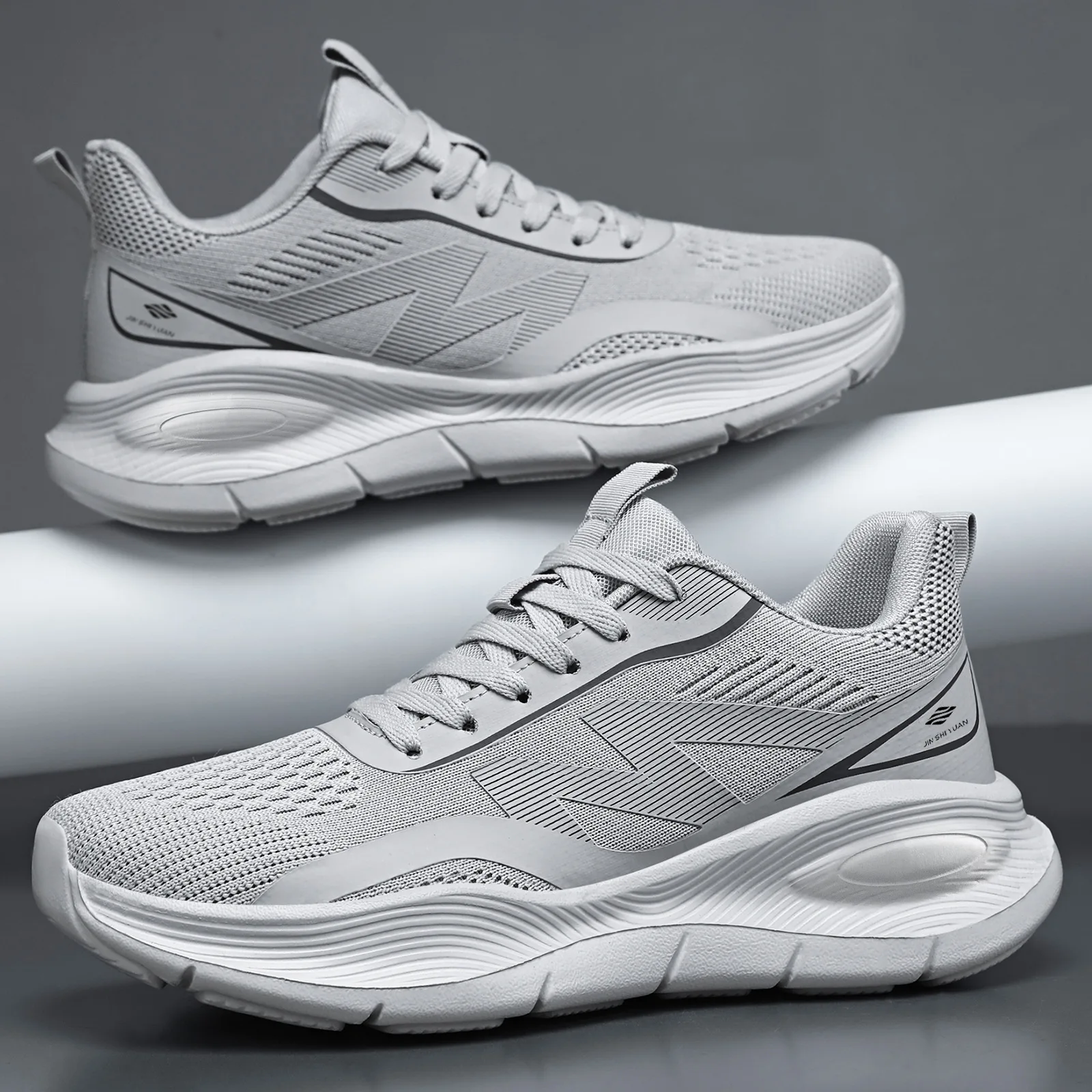 Shock Absorbing Gym Trainers - أحذية رياضية شبكية للرجال، خفيفة الوزن،