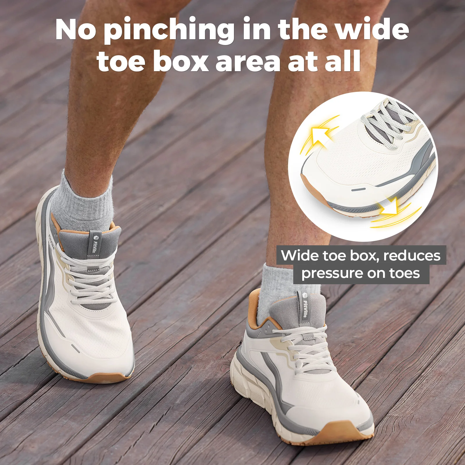 أحذية رياضية رجالية من FitVill - مراجعة Wide Toe Box Running Sneakers وسعره